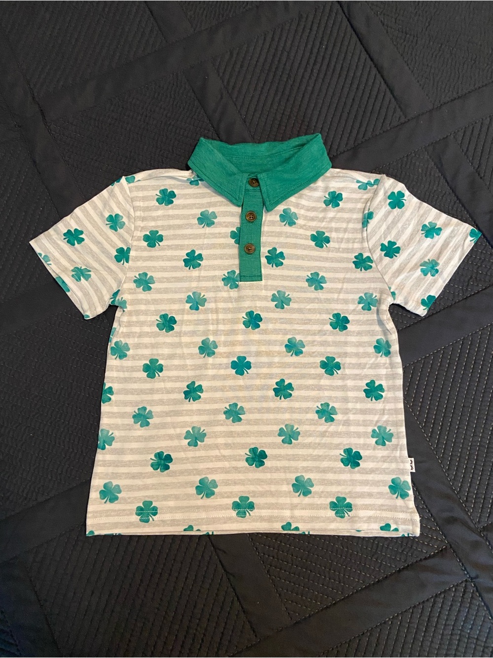 Little Sleepies ‘Lucky Stripes’ Bamboo Polo Shirt